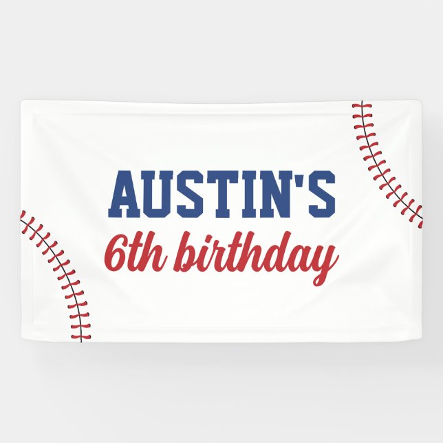 Bannière de baseball Anniversaire Contexte Année d (Horizontal)