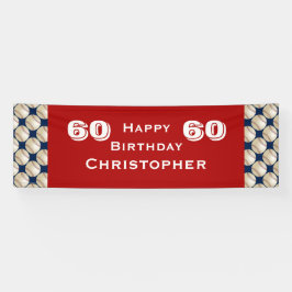 Bannière de baseball de 60e fête d'anniversaire, A
