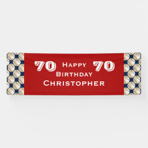 Bannière de baseball de la fête du 70e anniversa