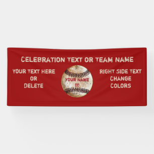 Bannière de baseball Vintage personnalisée, text