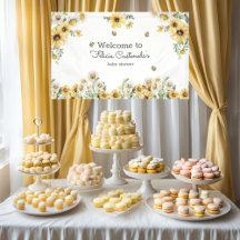 Bannière de bienvenue à la Baby Shower de Maman Ab