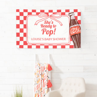 Bannière de bienvenue Baby Shower Soda Elle est pr