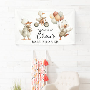 Bannière de bienvenue de baby shower Silly Goose