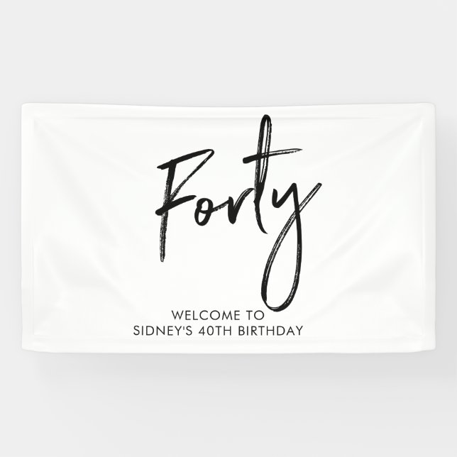 Bannière de bienvenue de la fête du 40e anniversai (Horizontal)