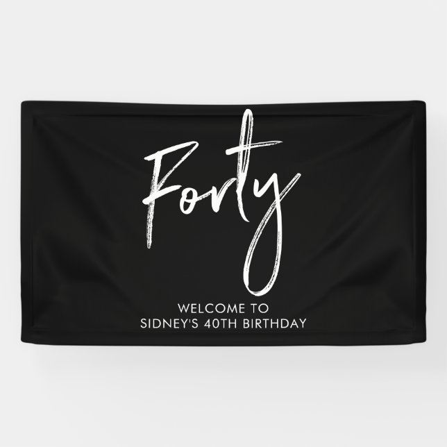 Bannière de bienvenue de la fête du 40e anniversai (Horizontal)