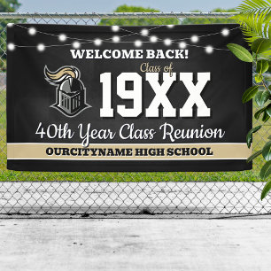 Bannière de bienvenue de réunion de classe des cou