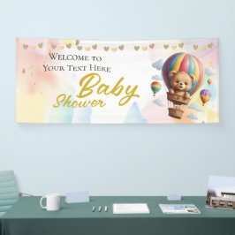Bannière de bienvenue du Baby shower d'ours person