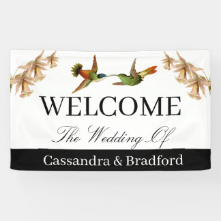 Bannière de bienvenue du mariage | Aquarelle de co
