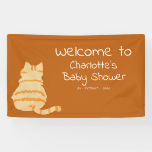 Bannière de bienvenue pour Baby Shower avec un cha