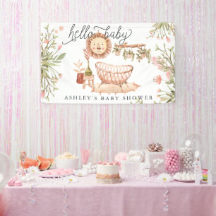 Bannière de bienvenue pour Baby Shower Bohème Ge