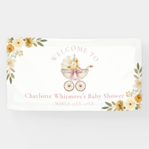 Bannière de bienvenue pour baby shower Floral Carr