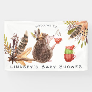 Bannière de bienvenue pour Baby Shower Hérisson