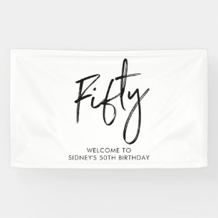 Bannière de bienvenue pour fête d'anniversaire 50 
