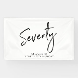 Bannière de bienvenue pour la fête du 70e annivers