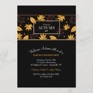 Bannière de bienvenue pour l'automne Invitation Sa