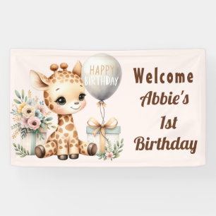 Bannière de bienvenue pour le 1er anniversaire de 