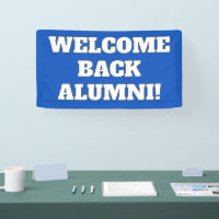 Bannière de bienvenue pour les anciens élèves