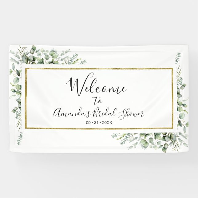 Bannière de bienvenue pour une fête prénuptiale av (Horizontal)