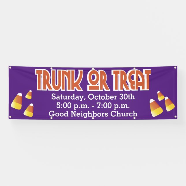 Bannière de bonbons de bonbons de l'église communa (Horizontal)