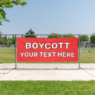 Bannière de boycott personnalisé