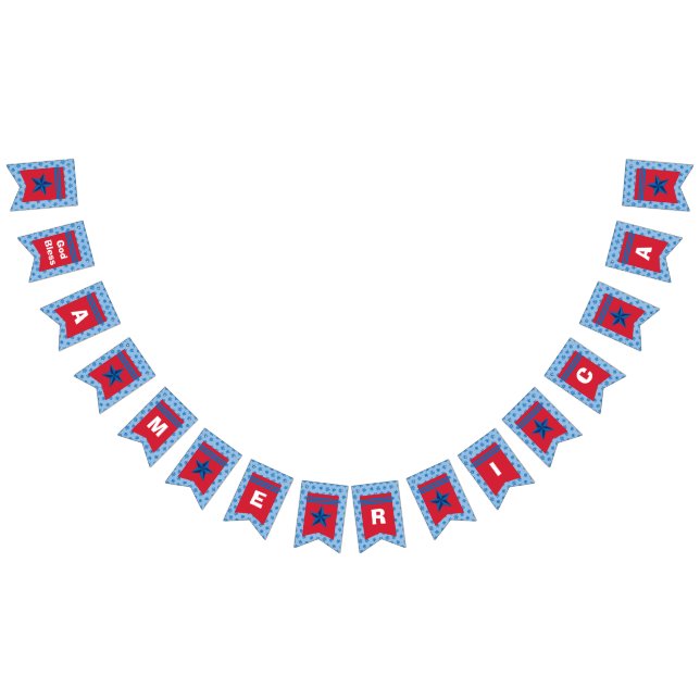 Bannière de Bunting America de Dieu béni (Tout)