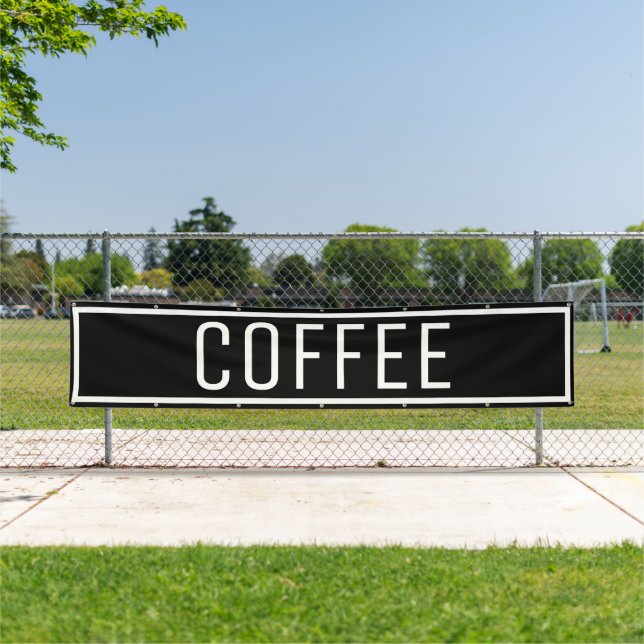 Bannière de café noir (En situation)