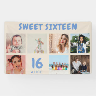Bannière de collage photo personnalisée pour une f