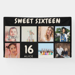 Bannière de collage photo personnalisée pour une f