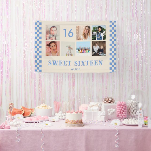 Bannière de collage photo pour une fête d'annivers (Fête)