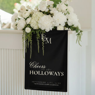 Bannière de décoration de réception de mariage d'a