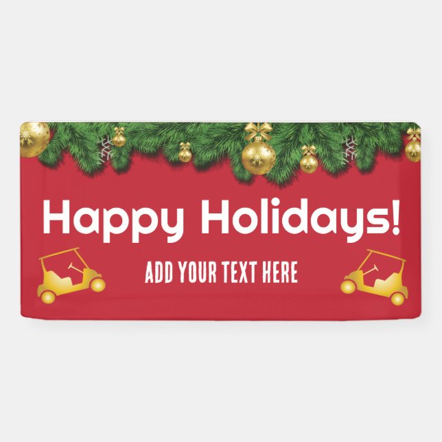 Bannière de défilé de la voiturette de Noël (Horizontal)