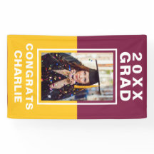 Bannière de diplôme en deux tons