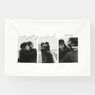 Bannière de faire-part de mariage Noir & Blanc – R