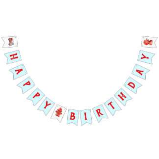 Bannière de fanion d'anniversaire sur le thème des