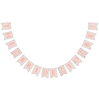 Bannière de fanions floraux rose et pêche