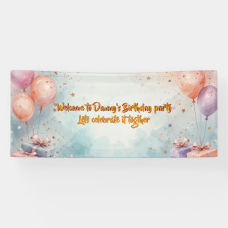 Bannière de fête d'anniversaire