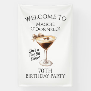 Bannière de fête d'anniversaire 70 ans Espresso Ma
