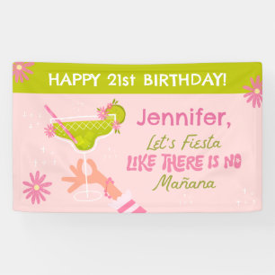 Bannière de fête d'anniversaire adulte Margarita F