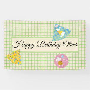 Bannière de fête d'anniversaire avec message perso