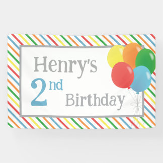 Bannière de fête d'anniversaire classique en forme