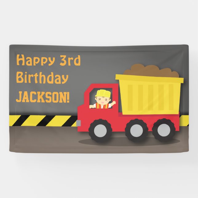 Bannière de fête d'anniversaire de garçons de (Horizontal)