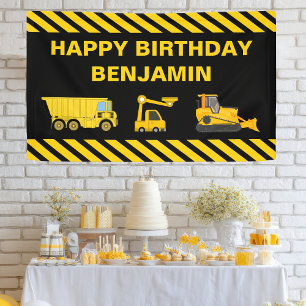 Bannière de fête d'anniversaire de la construction