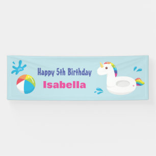 Bannière de fête d'anniversaire d'été Flotteur de