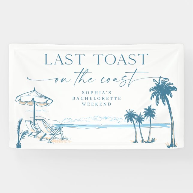 Bannière de fête de Bachelorette Dernière Toast su (Horizontal)