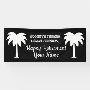 Bannière de fête de retraite personnalisée avec