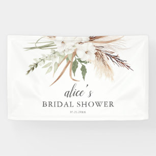 Bannière de Fête des mariées Boho Green Eucalyptus