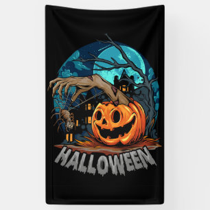 Bannière de fête d'Halloween