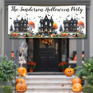 Bannière de fête d'Halloween amusante