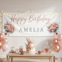 Bannière de fête personnalisée "Joyeux Anniversair