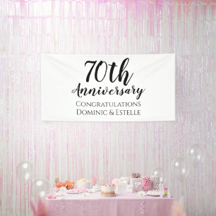 Bannière de fête personnalisée pour le 70e anniver